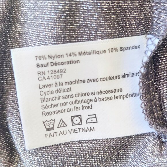 Greg Norman Womens Med 1/4 Zip Long Sleeve Pullover Golf Shirt Silver Metallic - Picture 8 of 8